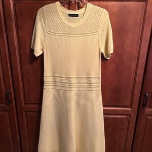 Banana Republic Yellow Knit Dress Size Medium Tall